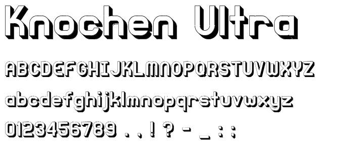 Knochen Ultra font